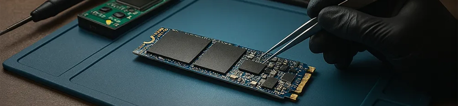 Sakarya NVMe M2 SSD Data Recovery Center a close up of a circuit board