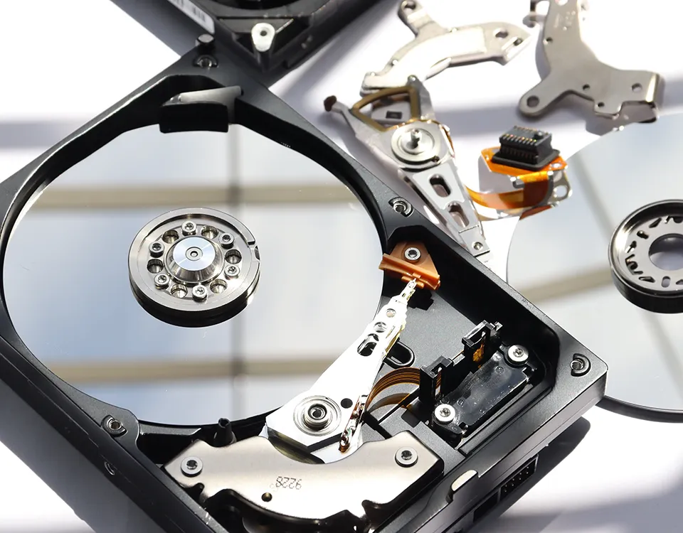 a close up of a hard drive