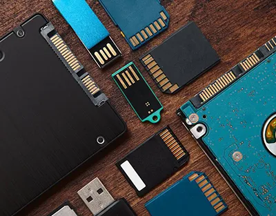 a group of different types of memory cards
