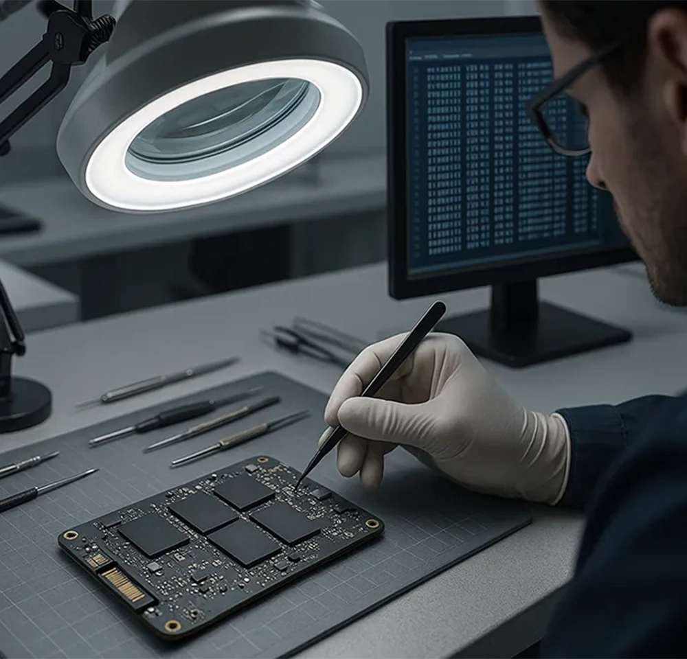 Bytex teknik servisi tarafından gerçekleştirilen profesyonel SSD veri kurtarma işlemi. Apple Macbook Veri Kurtarma Sakarya Apple MacBook Veri Kurtarma
